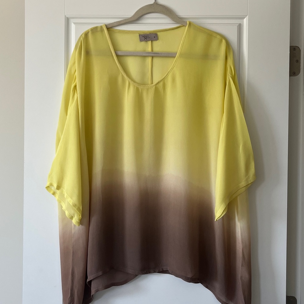 Label Lab Yellow and Brown Ombre Blouse